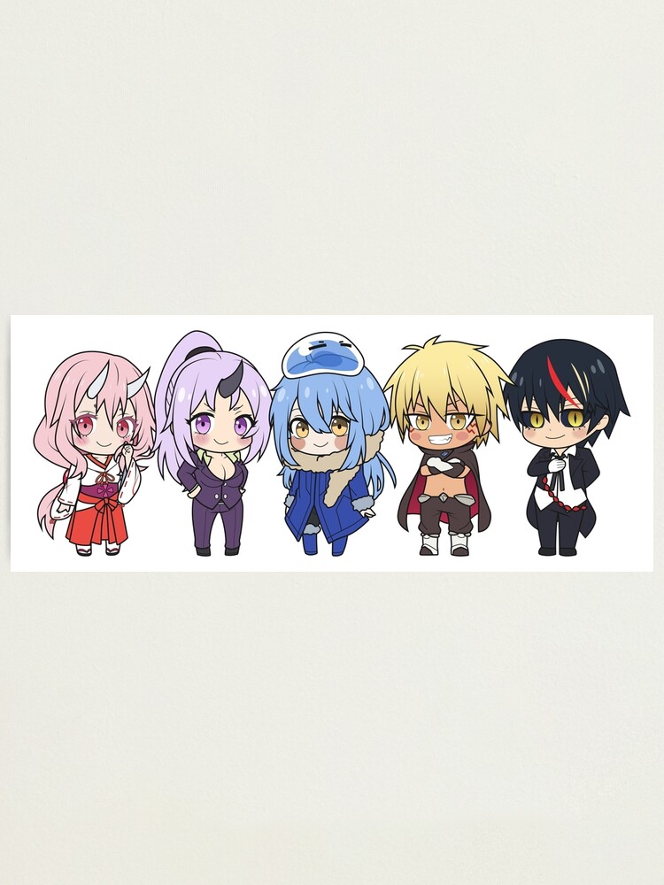 Shuna Shion Rimuru Veldora Diablo Chibis Photographic Print For Sale