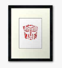Transformers - Autobot Wordtee Framed Print