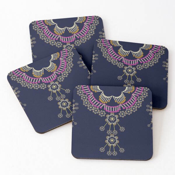 Item preview, Geometric ethnic necklace pattern designed and sold by AnyMage.