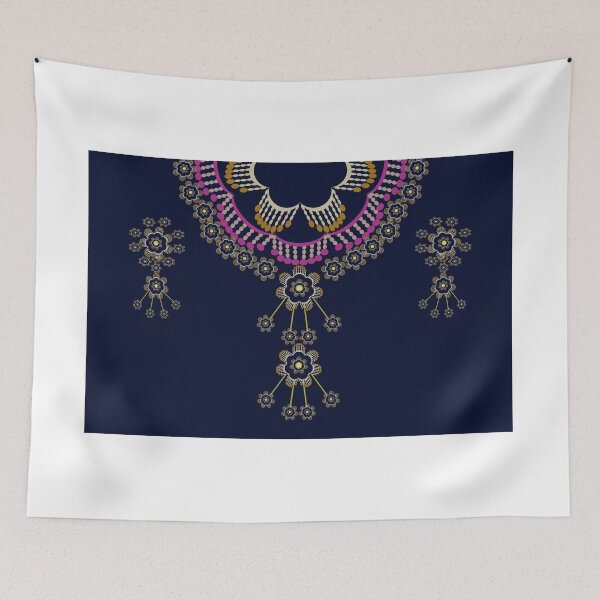 Item preview, Geometric ethnic necklace pattern designed and sold by AnyMage.