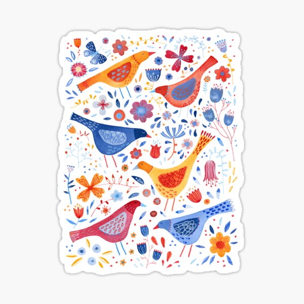 Item preview, Birds in a Garden designed and sold by squirrell.