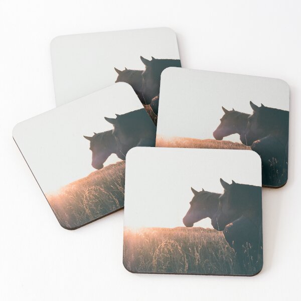 Item preview, Wild Konik Ponies Horses Staring Into The Sunrise. designed and sold by Richard Howell Photography.