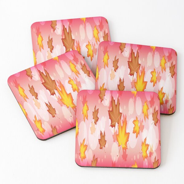 Item preview, The red and dark orange Maple leaves with Bokeh background designed and sold by Figaro-17.
