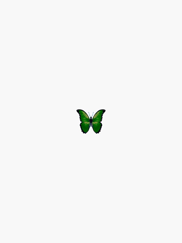 "Green butterfly emoji" Sticker by ohxney Redbubble