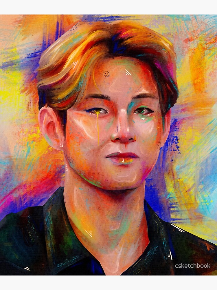 Bts V Digital Painting Poster For Sale By Csketchbook Redbubble