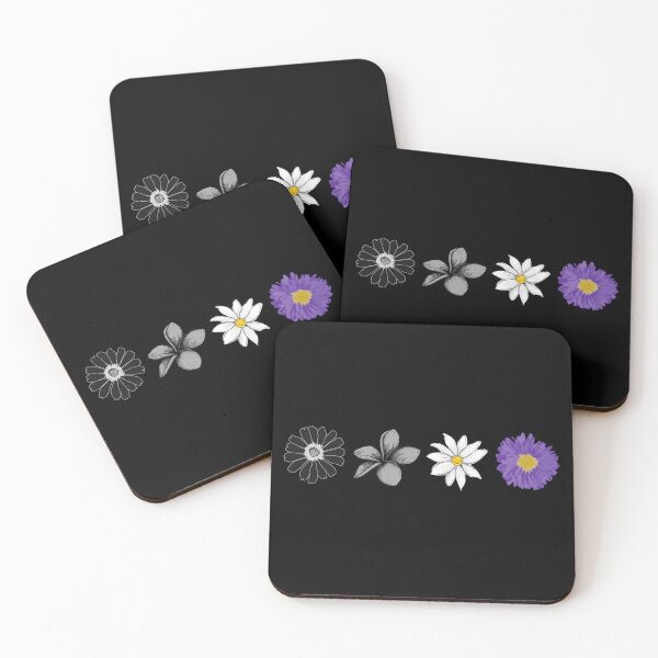 Item preview, Flores pastel. Orgullo asexual designed and sold by Subtle Pride Shop.