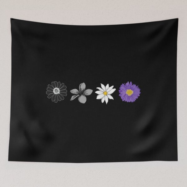 Item preview, Pastel Flowers. Asexual Pride designed and sold by Subtle Pride Shop.