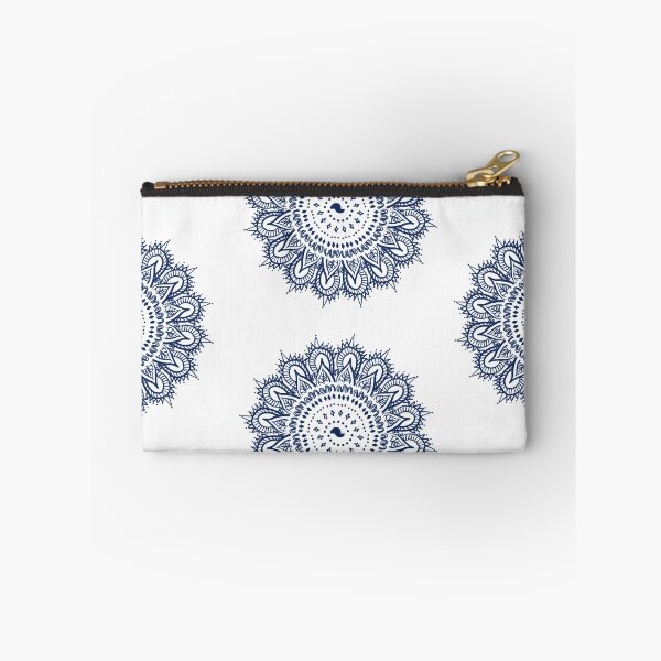 Item preview, Flower Mandala Pattern in Navy Blue designed and sold by maiemarielane.