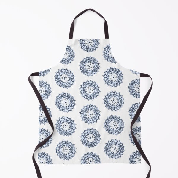 Item preview, Flower Mandala Pattern in Navy Blue designed and sold by maiemarielane.