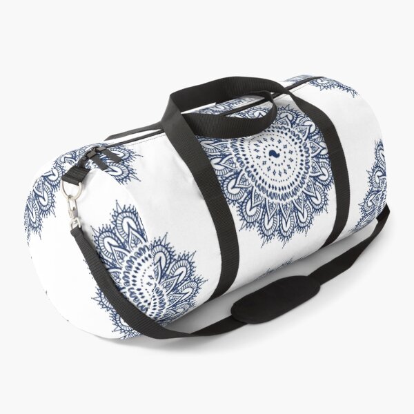 Item preview, Flower Mandala Pattern in Navy Blue designed and sold by maiemarielane.