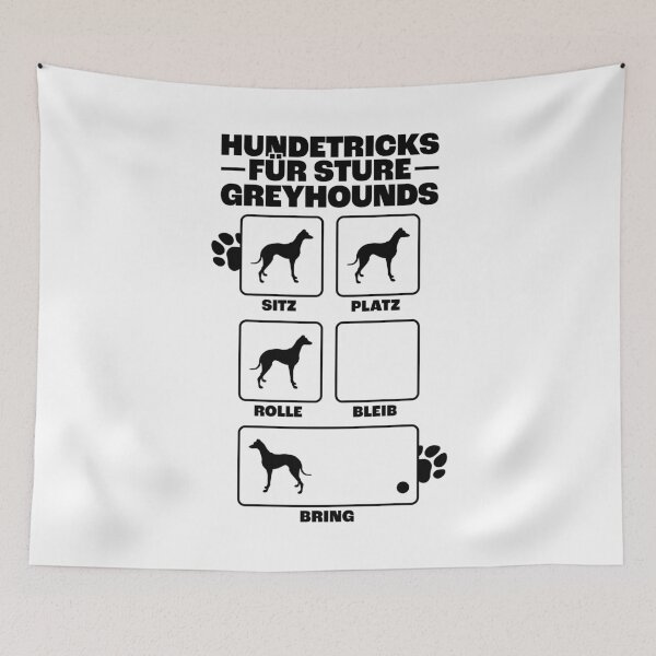 Artikelvorschau, Greyhound Hundetricks kurzhaariger Windhund Spruch entworfen und verkauft von madgrfx.