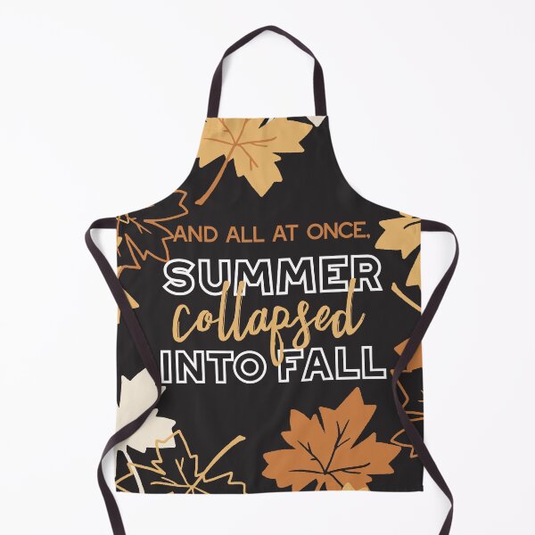 Item preview, Golden Brown Autumn Maple Leaves Quotes & Pattern Dark Ver II designed and sold by FlinArt.