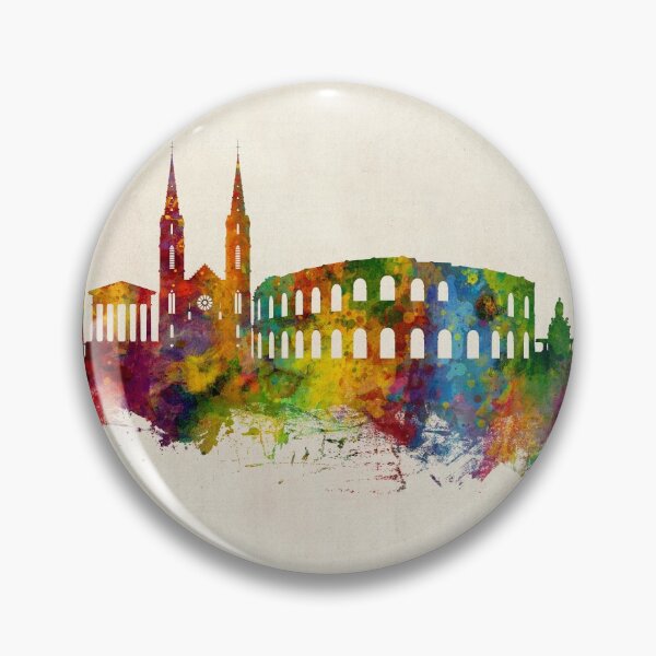 Item preview, Nîmes France Skyline designed and sold by ArtPrints.