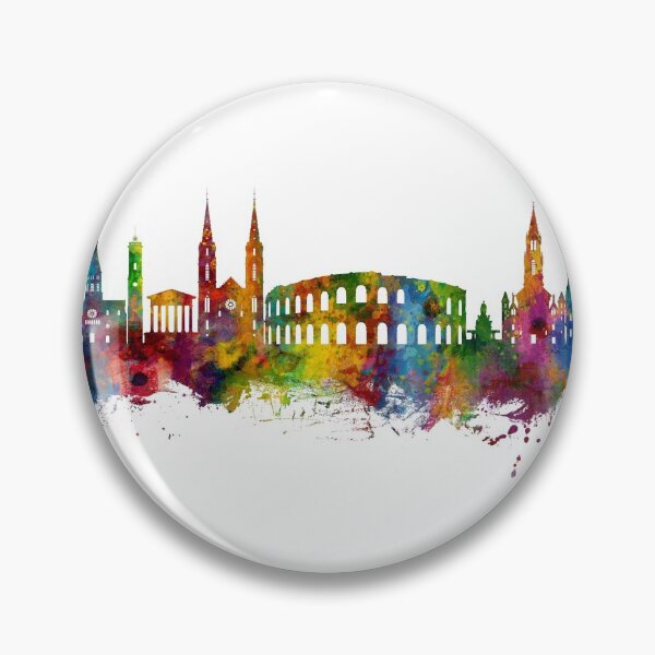 Item preview, Nîmes France Skyline designed and sold by ArtPrints.