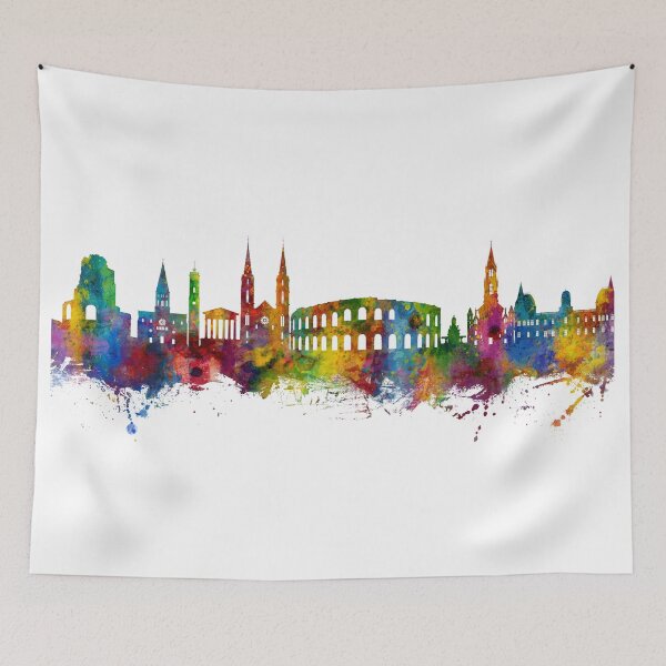 Item preview, Nîmes France Skyline designed and sold by ArtPrints.