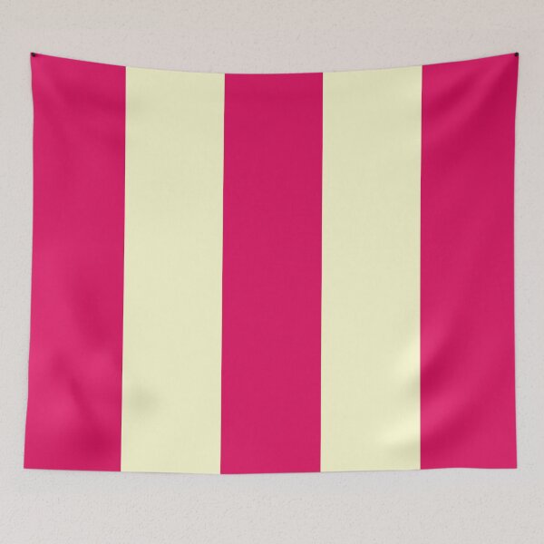 Item preview, Large RASPBERRY and CREAM Vertical STRIPES designed and sold by RachelMacht.