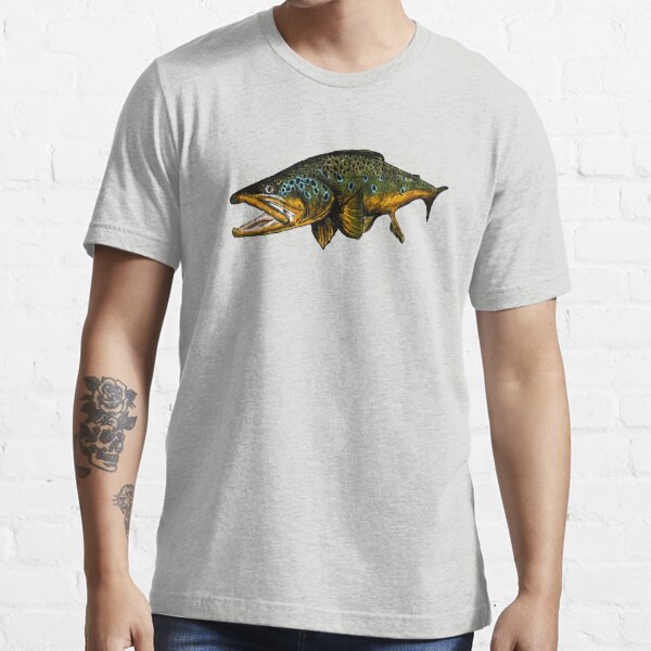 Fly Fishing Brook Trout Dry Fly Tying Fisherman Essential T-Shirt