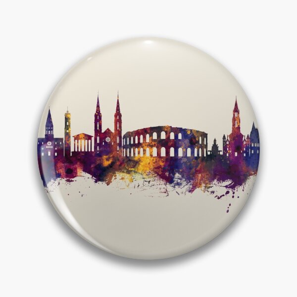Item preview, Nîmes France Skyline designed and sold by ArtPrints.