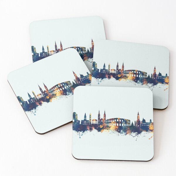 Item preview, Nîmes France Skyline designed and sold by ArtPrints.