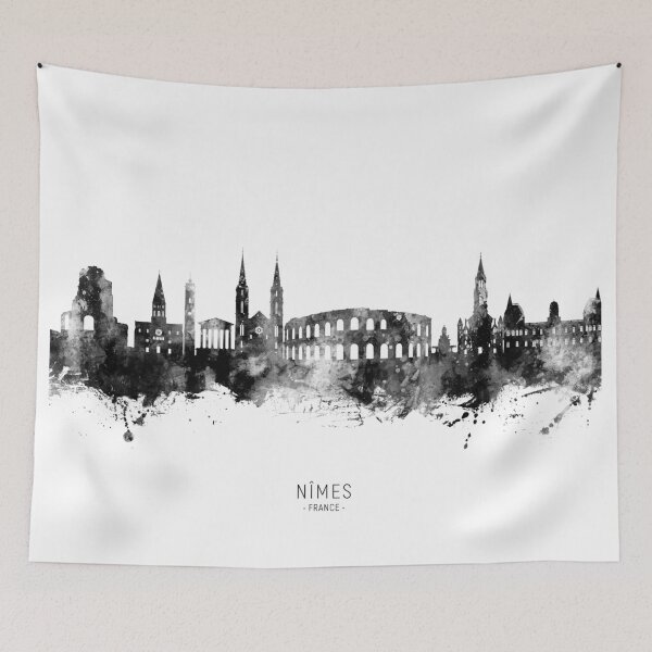 Item preview, Nîmes France Skyline designed and sold by ArtPrints.