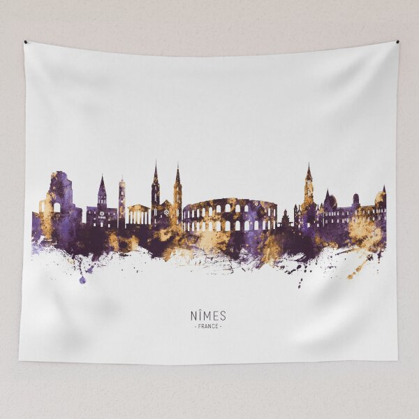 Item preview, Nîmes France Skyline designed and sold by ArtPrints.