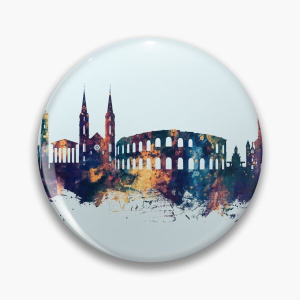 Item preview, Nîmes France Skyline designed and sold by ArtPrints.
