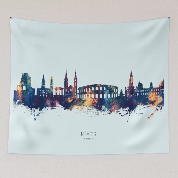 Item preview, Nîmes France Skyline designed and sold by ArtPrints.
