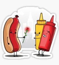 Hot Dog Romance Sticker