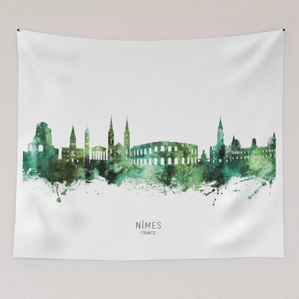 Item preview, Nîmes France Skyline designed and sold by ArtPrints.