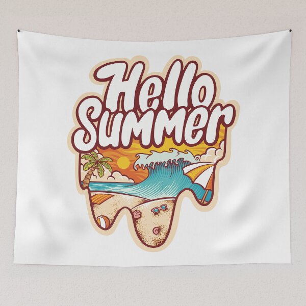 Item preview, Hello Summer designed and sold by Vector Scout Lab.
