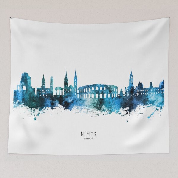 Item preview, Nîmes France Skyline designed and sold by ArtPrints.