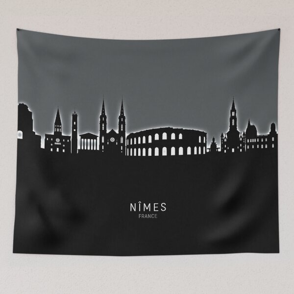 Item preview, Nîmes France Skyline designed and sold by ArtPrints.