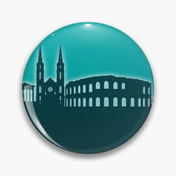 Item preview, Nîmes France Skyline designed and sold by ArtPrints.