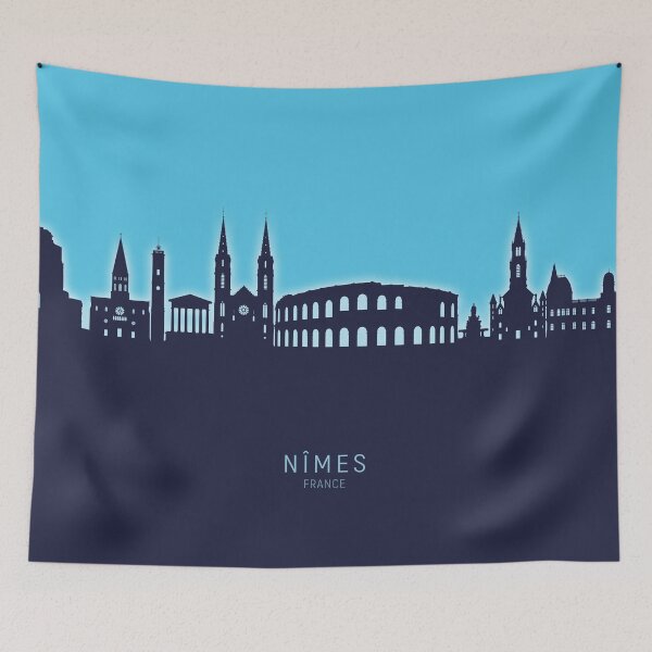 Item preview, Nîmes France Skyline designed and sold by ArtPrints.