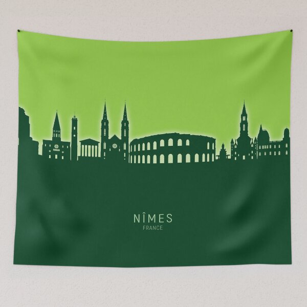 Item preview, Nîmes France Skyline designed and sold by ArtPrints.