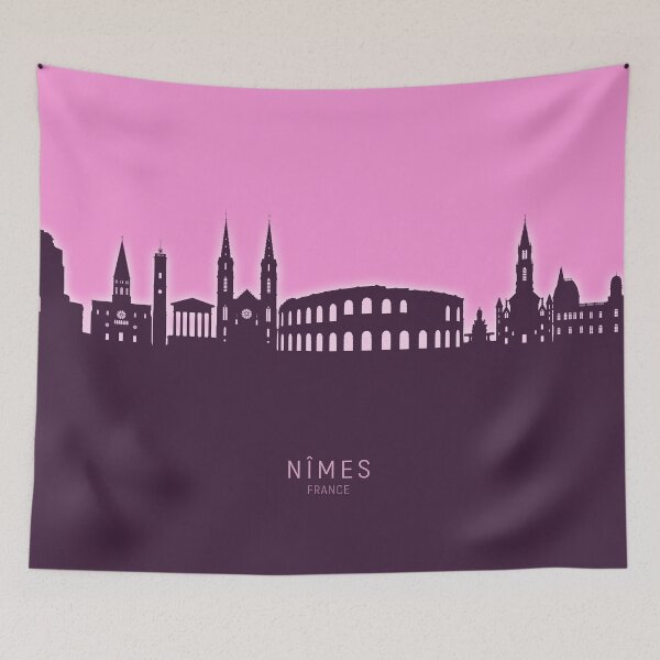 Item preview, Nîmes France Skyline designed and sold by ArtPrints.