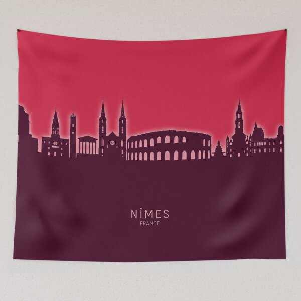 Item preview, Nîmes France Skyline designed and sold by ArtPrints.