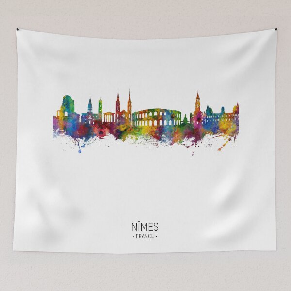 Item preview, Nîmes France Skyline designed and sold by ArtPrints.
