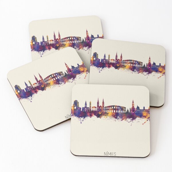 Item preview, Nîmes France Skyline designed and sold by ArtPrints.