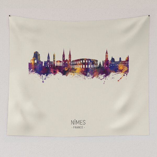 Item preview, Nîmes France Skyline designed and sold by ArtPrints.