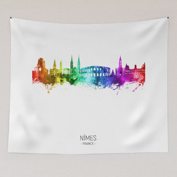 Item preview, Nîmes France Skyline designed and sold by ArtPrints.