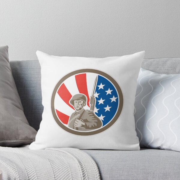 Item preview, American Soldier Serviceman Bayonet Circle Retro designed and sold by patrimonio.