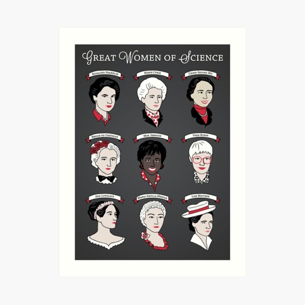 Grandes mujeres de la ciencia {Set} Lámina artística