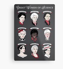 Great Women of Science {Set} Metal Print