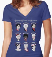 Great Women of Science {Set} Women's Fitted V-Neck T-Shirt