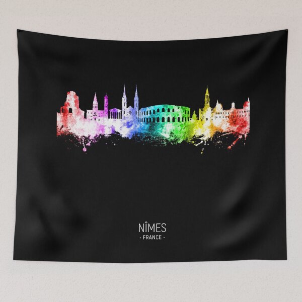 Item preview, Nîmes France Skyline designed and sold by ArtPrints.