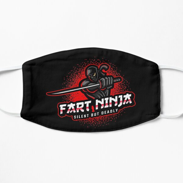 Fart Ninja Warrior Spy Silent But Deadly Funny Cool Graphic Flat Mask