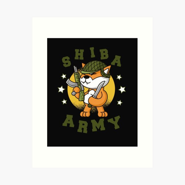 Crypto Shiba Inu Army Art Print