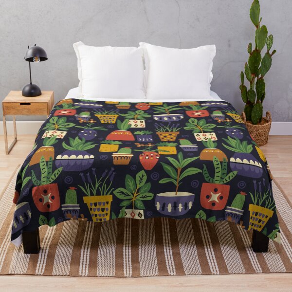 Potted Plant Throw Blanket