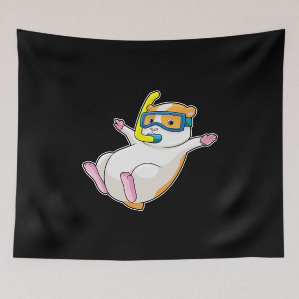 Item preview, Hamster at Diving with Swimming goggles designed and sold by Snabdesign84.